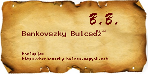 Benkovszky Bulcsú névjegykártya
